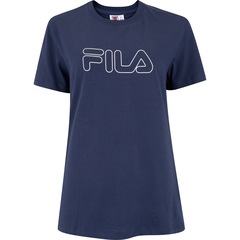 Camiseta Feminina Fila Manga Curta Regular Basic Outline - Foto 1