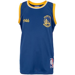 Kit de Uniforme do Golden State Warriors Infantil Braziline NBA Camiseta Regata + Calção - Foto 2