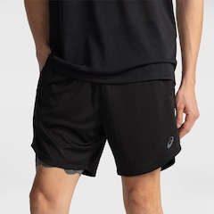 Bermuda Masculina ASICS Malha 2 em 1 Elástico Logo - Foto 1