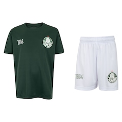Kit de Uniforme do Palmeiras Infantil Betel 1914 Camiseta + Calção - Foto 1