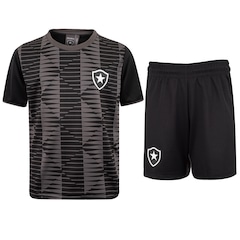 Kit de Uniforme do Botafogo Infantil Braziline Mini Craque Camiseta + Calção - Foto 1