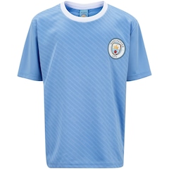 Kit de Uniforme do Manchester City Braziline Infantil Mini Craque Camiseta + Calção - Foto 2