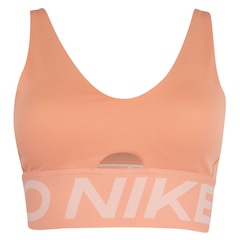 Top Fitness com Bojo Removível Nike Média Sustentação Indy Plung Bra Bold Adulto - Foto 1