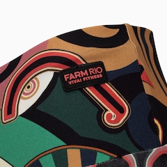 Calça Farm Legging Floresta de Cor Cós Médio Média Compressão Feminina - Foto 3