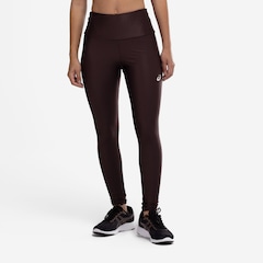 Calça Legging Feminina ASICS Brilho Cós Alto Média Compressão - Foto 4