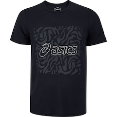 Camiseta Masculina ASICS Manga Curta Estampa Crepe - Foto 1