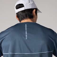Camiseta Masculina ASICS Manga Curta Mesh Respirável Antiodor - Foto 5