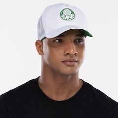 Boné Aba Curva do Palmeiras Supercap Trucker Estruturado Strapback Adulto - Foto 5