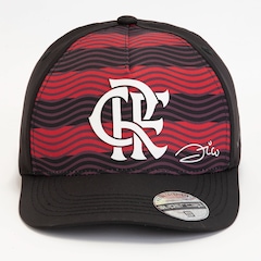 Boné do Flamengo Aba Curva Supercap Zico Snapback Listras Sub Frente e Símbolo Adulto - Foto 2