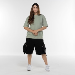 Camiseta Piet Manga Curta Gems Distressed Tee Olive - Foto 2