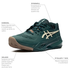 Tênis Masculino Asics Gel-Resolution X Clay Tennis - Foto 2