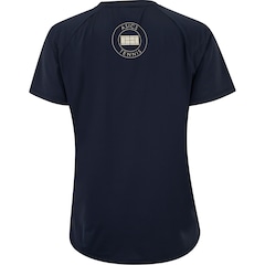 Camiseta Feminina ASICS Manga Curta Emblema Racket UV 50 Antiodor - Foto 2