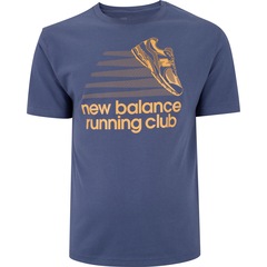 Camiseta Masculina New Balance Manga Curta Athletics Running Club - Foto 1