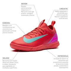 Chuteira Futsal Infantil Nike Zoom Mercurial Vapor 16 Academy - Foto 2