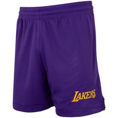 Bermuda do Los Angeles Lakers Nike Masculina Openhole Mesh SHR - Foto 1