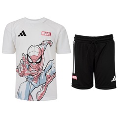 Conjunto Infantil adidas x Marvel Spider Man Camiseta + Bermuda - Foto 1