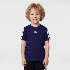 Camiseta Infantil adidas Manga Curta 3 Stripes - Foto 1