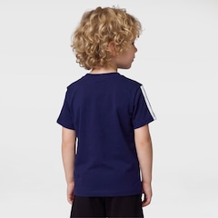 Camiseta Infantil adidas Manga Curta 3 Stripes - Foto 2