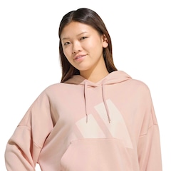Blusa de Moletom Feminina adidas com Capuz Big Logo - Foto 3