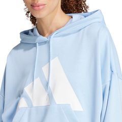 Blusa de Moletom Feminina adidas com Capuz Big Logo - Foto 4