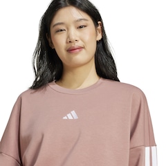 Blusa de Moletom Feminina adidas Essentials 3 Listras - Foto 4