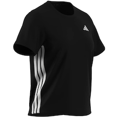 Camiseta adidas Manga Curta Essentials 3 Listras Feminina - Foto 2