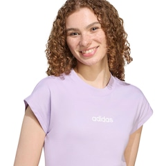 Camiseta Feminina adidas Manga Curta Logo Linear - Foto 5