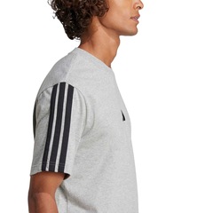 Camiseta Masculina adidas Manga Curta 3 Stripes - Foto 5