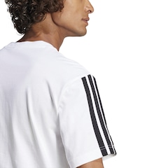 Camiseta Masculina adidas Manga Curta 3 Stripes - Foto 5