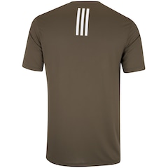 Camiseta Masculina adidas Manga Curta Own The Run 3 Listras - Foto 2