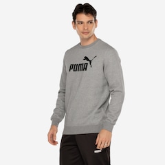 Blusão Masculino Puma Essentials 1 Logo Crew Fleece - Foto 5