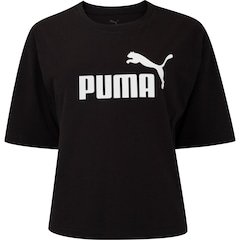 Blusa Cropped Feminina Puma Manga Curta Ess N1 Logo Relaxed - Foto 1