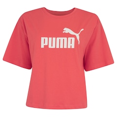 Blusa Cropped Feminina Puma Manga Curta Ess N1 Logo Relaxed - Foto 1