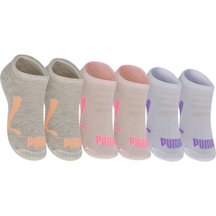 Kit de Meias Puma Sapatilha Invisível 3 Pares Infantil - Foto 1