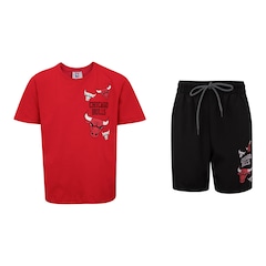 Conjunto do Chicago Bulls NBA Juvenil N1121 e N1126 Camiseta + Bermuda - Foto 1