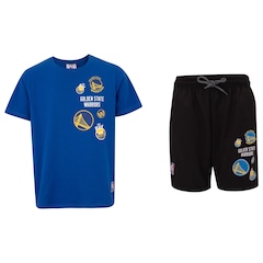 Conjunto do Golden State Warriors NBA Juvenil N1122 e N1127 Camiseta + Bermuda - Foto 1