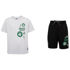 Conjunto do Boston Celtics NBA Juvenil N1123 e N1128 Camiseta + Bermuda - Foto 1