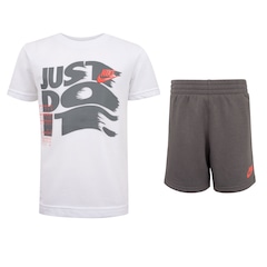 Conjunto Infantil Nike On The Move Boys Camiseta + Bermuda - Foto 1