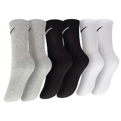 Kit 3 pares de Meias Nike Crew SP25 Cano Médio Infantil - Foto 2