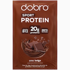 Sachê de Proteína Dobro Croc Sabor Chocolate Belga 30g - Foto 1