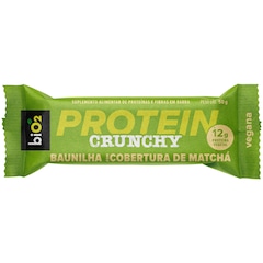 Barra de Proteína Bio2 Vegan Crunchy Baunilha Cobertura de Matchá 50g - Foto 1
