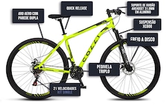 Bicicleta Colli Athena Aro 29 Freio à Disco Mecânico 21 Velocidades - Foto 5
