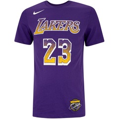 Camiseta Nike LeBron James Los Angeles Lakers Masculina - Foto 1