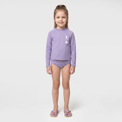 Conjunto Infantil Oxer Camiseta Manga Longa + Sunga com Proteção UV Menina - Foto 3