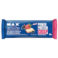 Barra de Proteína Power Protein Crisp Max Titanium Frutas Vermelhas 60g - Foto 1