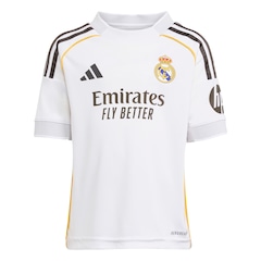 Kit de Uniforme do Real Madrid I 25/26 Infantil adidas Camiseta + Calção - Foto 8