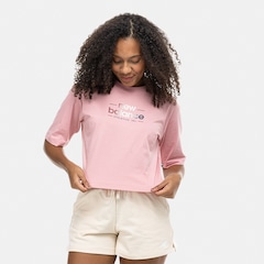 Camiseta New Balance Cropped Reimagined Feminina - Foto 5