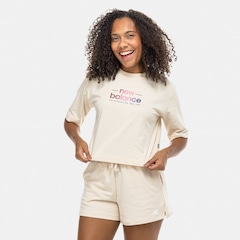 Camiseta New Balance Cropped Reimagined Feminina - Foto 5