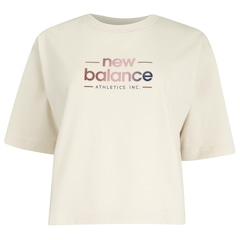 Camiseta New Balance Cropped Reimagined Feminina - Video 1