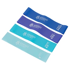 Kit com 4 Mini Bands Elásticas KinesioSport para Treino e Exercícios - Foto 1